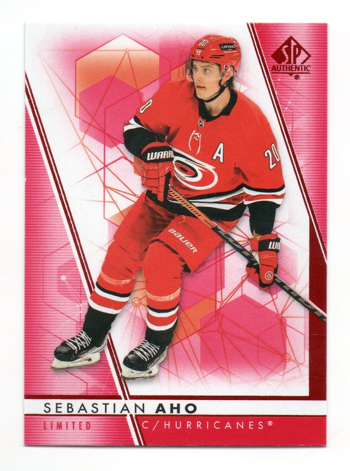 2022-23 SP Authentic Limited Red #20 Sebastian Aho (10-A3-HURRICANES)