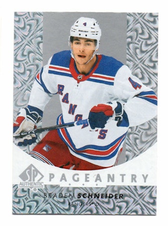 2022-23 SP Authentic Pageantry #P70 Braden Schneider (10-B10-RANGERS)