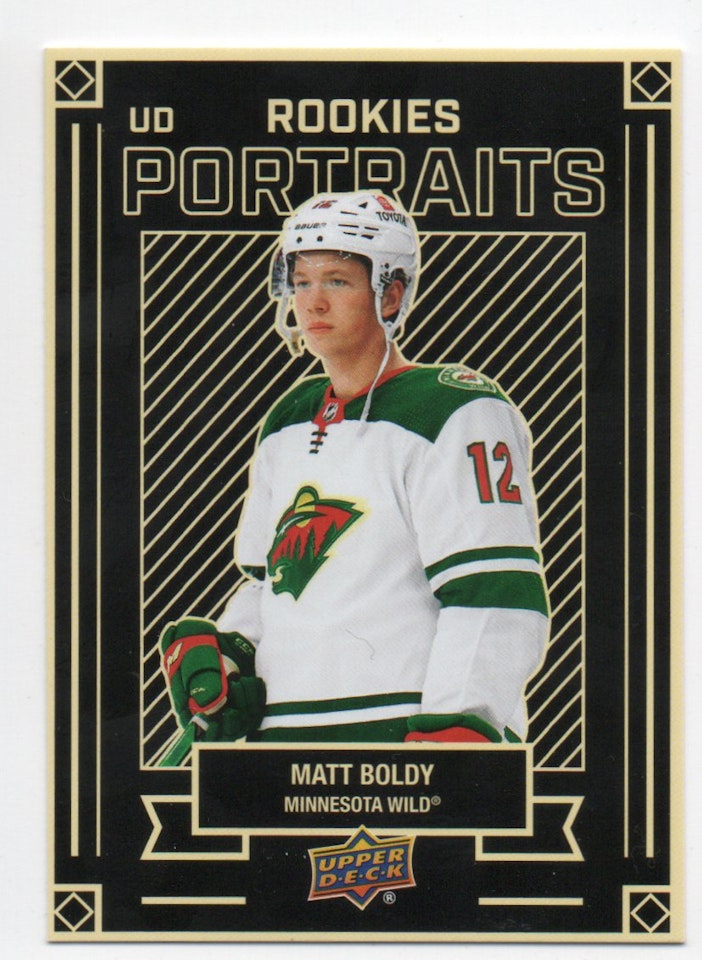 2022-23 Upper Deck UD Portraits #P31 Matt Boldy SP (25-A14-NHLWILD)