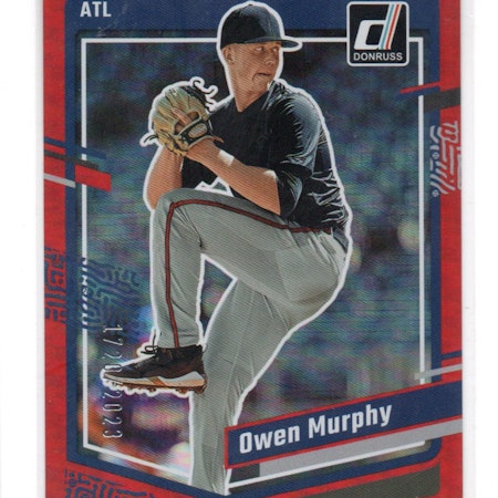 2023 Donruss Holo Red #92 Owen Murphy (15-B5-MLBBRAVES)