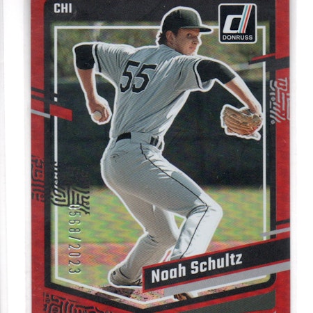 2023 Donruss Holo Red #126 Noah Schultz (20-B2-MLBWHITESOX)