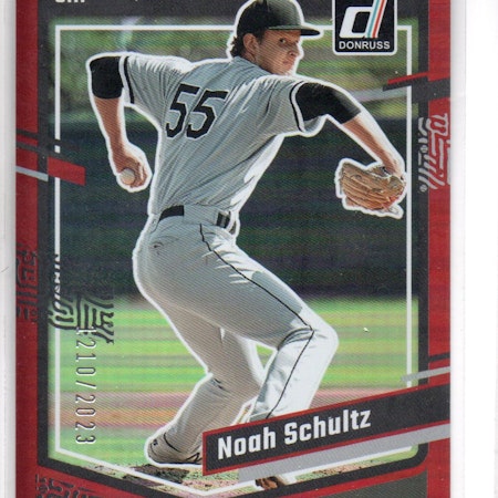 2023 Donruss Holo Red #126 Noah Schultz (20-B3-MLBWHITESOX)