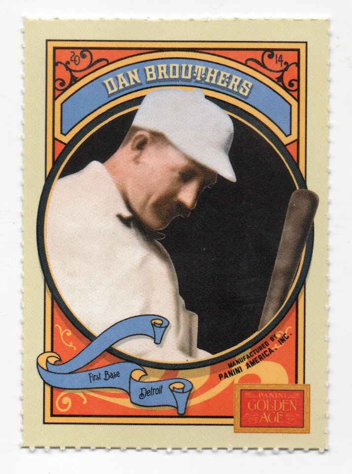 2014 Panini Golden Age Box Bottoms Black Back #7 Dan Brouthers (10-B3-OTHERS)