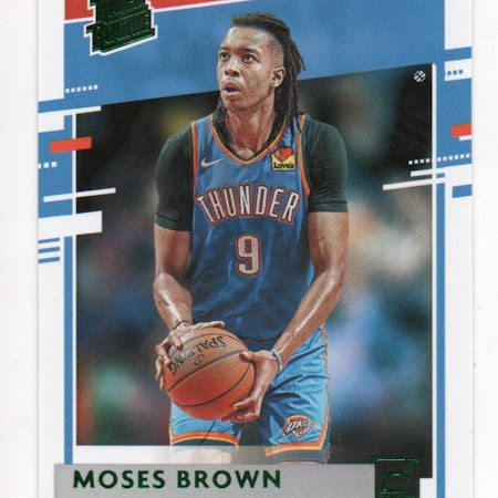 2020-21 Panini Chronicles Green #198 Moses Brown Donruss RR (15-B3-NBATHUNDER)
