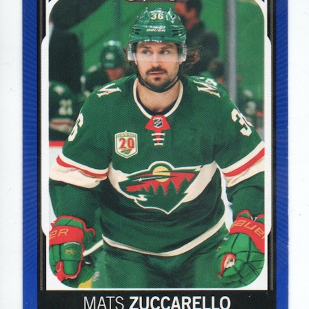 2021-22 O-Pee-Chee Blue #34 Mats Zuccarello (10-B4-NHLWILD)