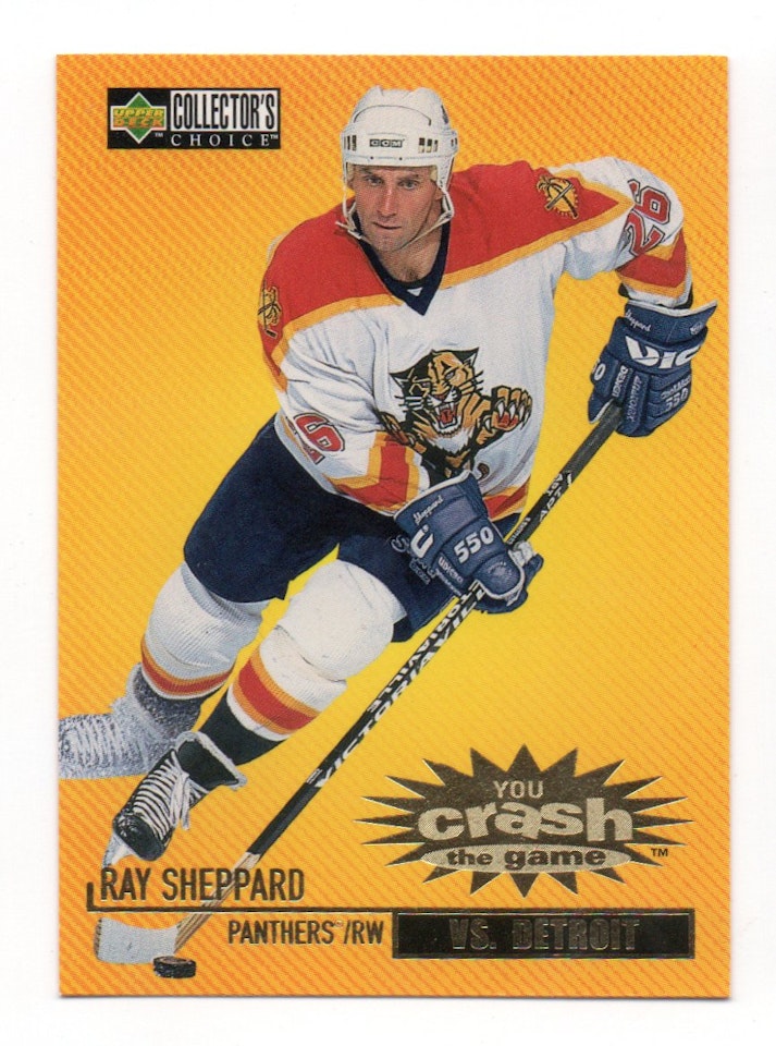 1997-98 Collector's Choice Crash the Game #C5B Ray Sheppard DET L (10-B12-NHLPANTHERS)