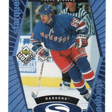 1998-99 UD Choice StarQuest Blue #SQ1 Wayne Gretzky (25-B12-RANGERS)