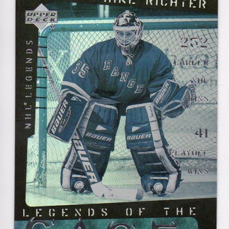 2000-01 Upper Deck Legends of the Cage #LC7 Mike Richter (15-B12-RANGERS)