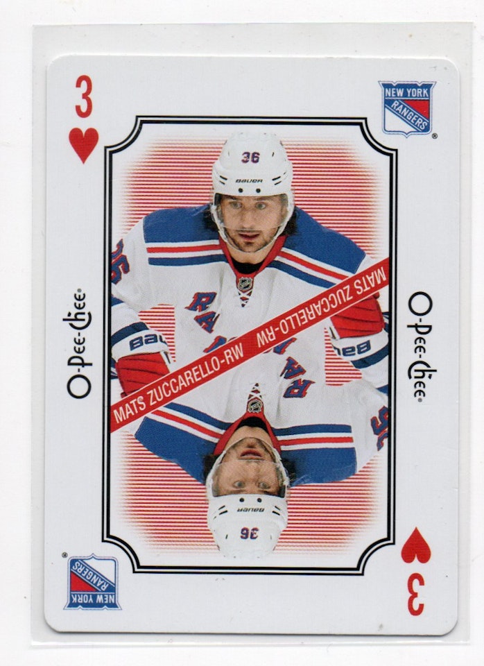 2016-17 O-Pee-Chee Playing Cards #3H Mats Zuccarello (12-B12-RANGERS)