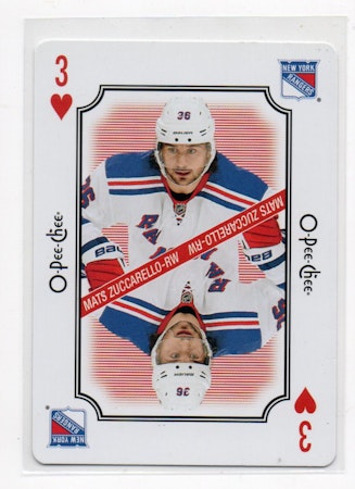 2016-17 O-Pee-Chee Playing Cards #3H Mats Zuccarello (12-B12-RANGERS)