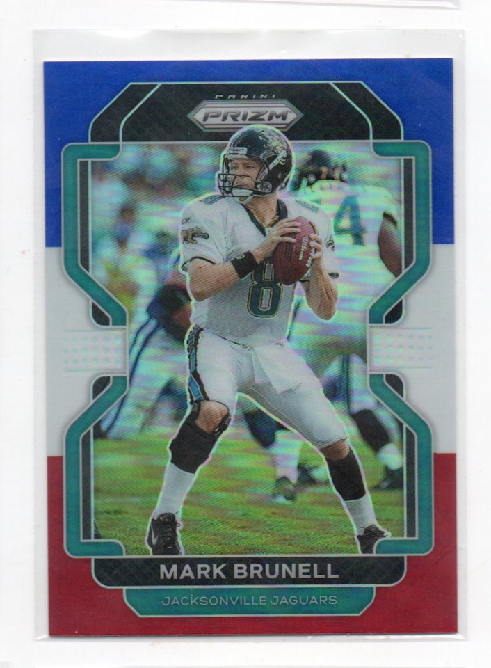 2021 Panini Prizm Prizms Red White and Blue #19 Mark Brunell (25-C5-NFLJAGUARS)