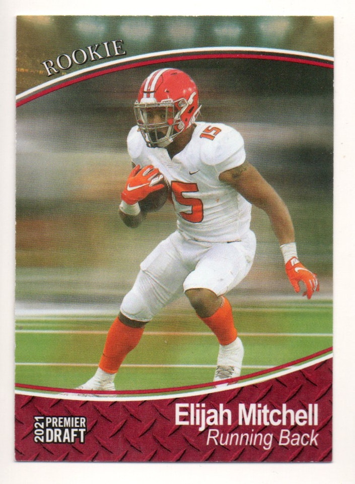 2021 SAGE HIT Red #105 Elijah Mitchell (10-B7-NFL49ERS)