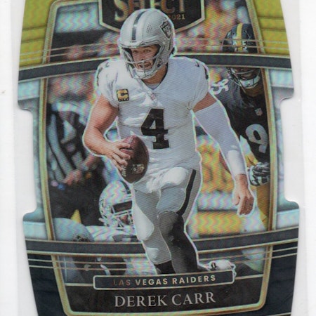 2021 Select Prizm Black and Gold Die Cut #21 Derek Carr (20-C5-NFLRAIDERS)