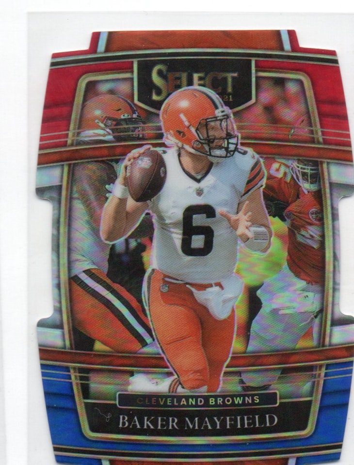 2021 Select Prizm Red and Blue Die Cut #10 Baker Mayfield (20-C5-NFLBROWNS)