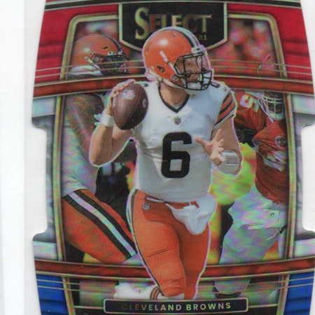 2021 Select Prizm Red and Blue Die Cut #10 Baker Mayfield (20-C5-NFLBROWNS)
