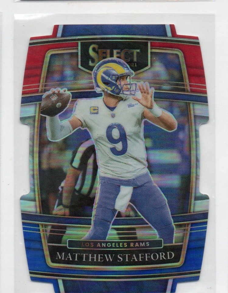2021 Select Prizm Red and Blue Die Cut #20 Matthew Stafford (25-C5-NFLRAMS)
