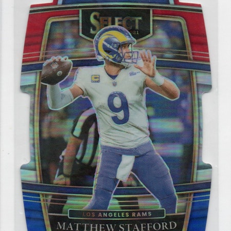 2021 Select Prizm Red and Blue Die Cut #20 Matthew Stafford (25-C5-NFLRAMS)