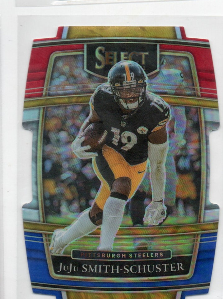 2021 Select Prizm Red and Yellow Die Cut #29 JuJu Smith-Schuster (20-C5-NFLSTEELERS)