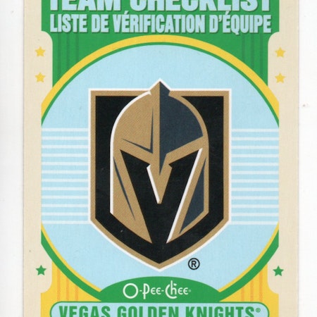 2021-22 O-Pee-Chee Retro #579 Vegas Golden Knights (10-B12-GOLDENKNIGHTS)