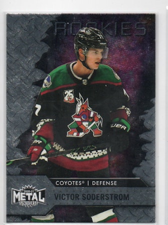 2020-21 Metal Universe #119 Victor Soderstrom RC (10-C4-COYOTES)