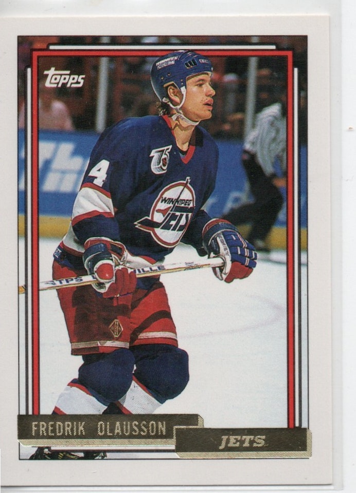 1992-93 Topps Gold #120 Fredrik Olausson (10-C3-NHLJETS)