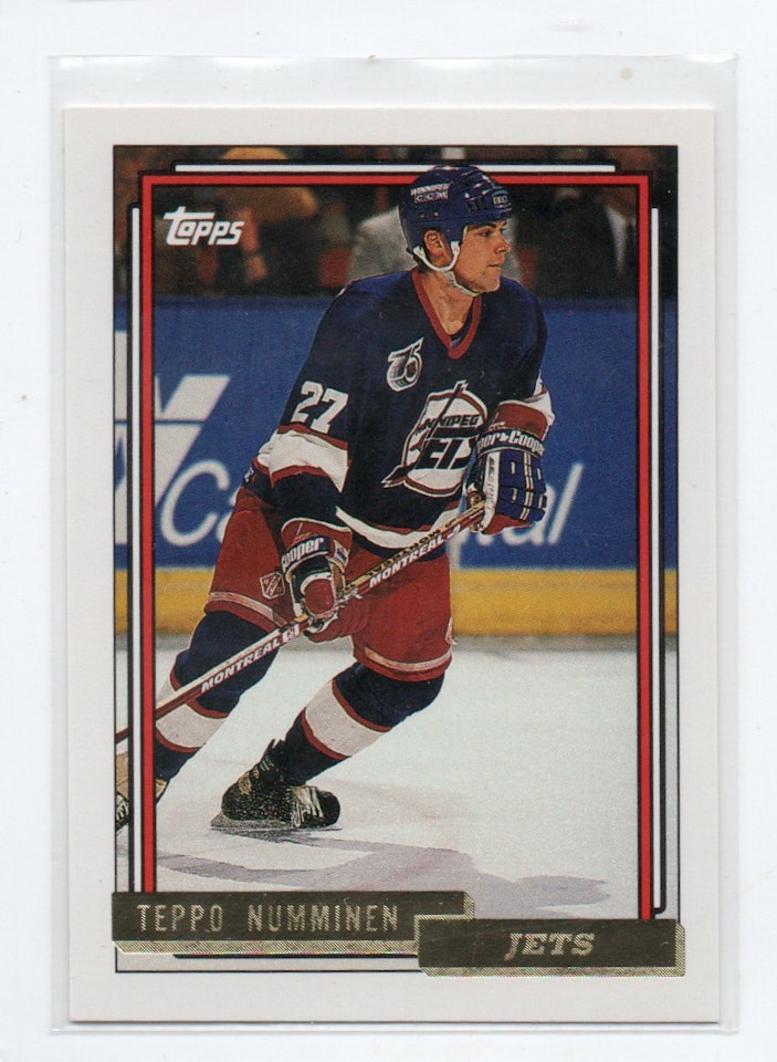 1992-93 Topps Gold #339 Teppo Numminen (10-C3-NHLJETS)