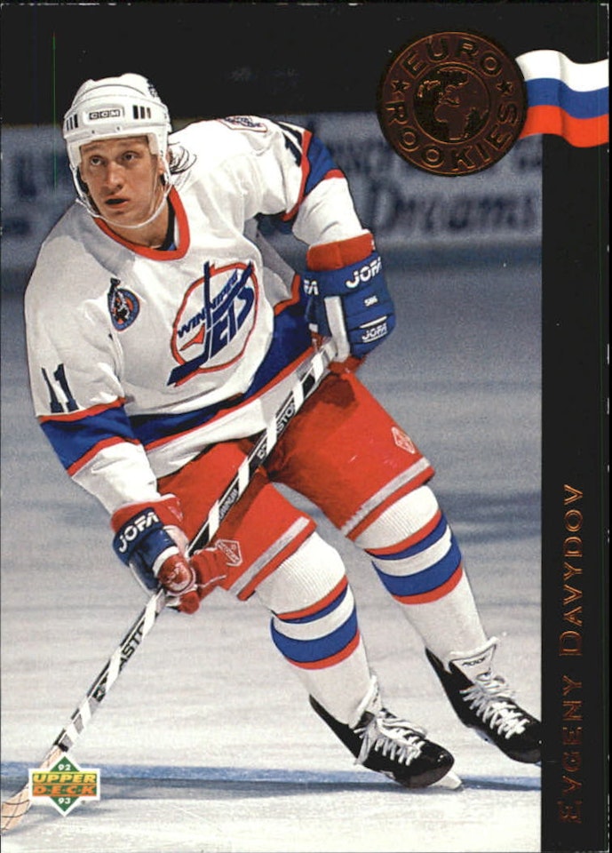 1992-93 Upper Deck Euro-Rookies #ER17 Evgeny Davydov (10-C3-NHLJETS)