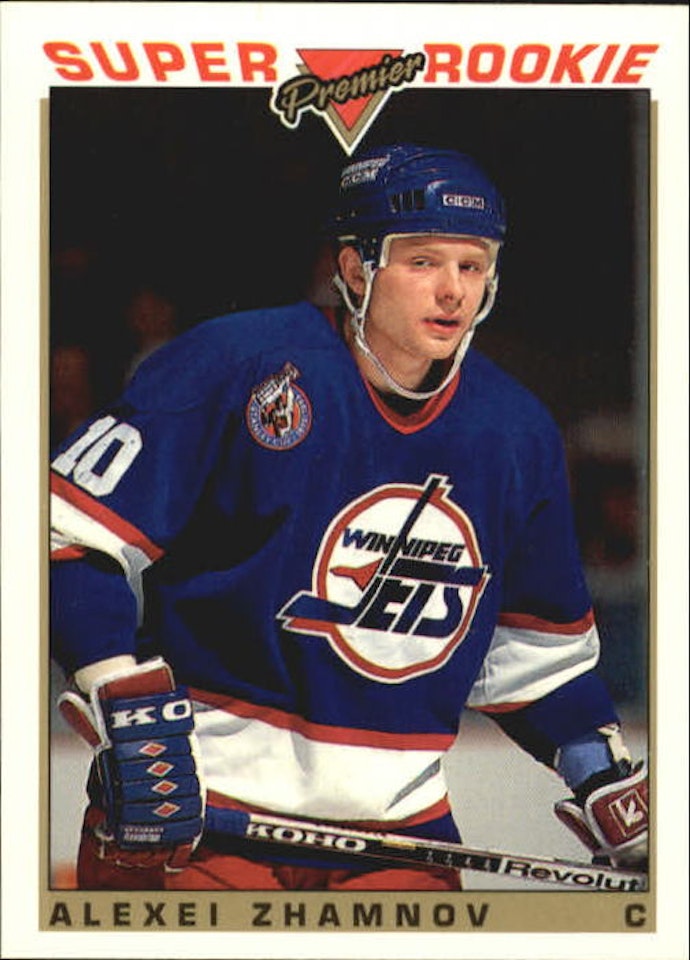 1993-94 Topps Premier #128 Alexei Zhamnov SR (5-C3-NHLJETS)