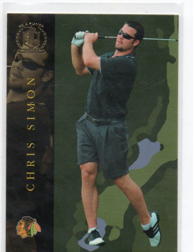2002-03 BAP Signature Series Golf #GS23 Chris Simon (10-C9-BLACKHAWKS)