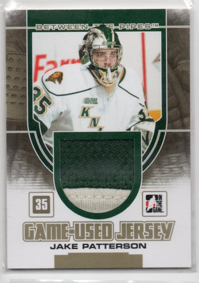 2013-14 Between the Pipes Jerseys Gold #GUM14 Jake Patterson (100-C9-REDWINGS)