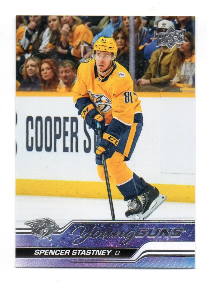 2023-24 Upper Deck #238 Spencer Stastney YG RC (30-C15-PREDATORS)