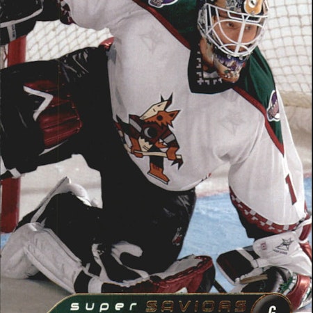 2002-03 Upper Deck Super Saviors #SA11 Sean Burke (10-D3-COYOTES)