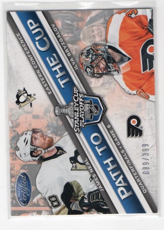 2012-13 Certified Path to the Cup Quarter Finals #48 Ilya Bryzgalov James Neal (15-D2-PENGUINS+FLYERS)