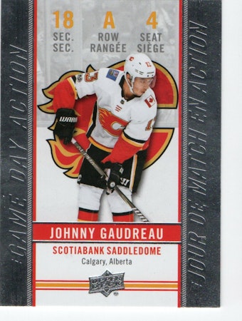 2018-19 Upper Deck Tim Hortons Game Day Action #GDA4 Johnny Gaudreau (10-D2-FLAMES) (2)