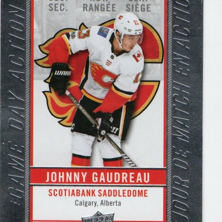 2018-19 Upper Deck Tim Hortons Game Day Action #GDA4 Johnny Gaudreau (10-D2-FLAMES) (2)