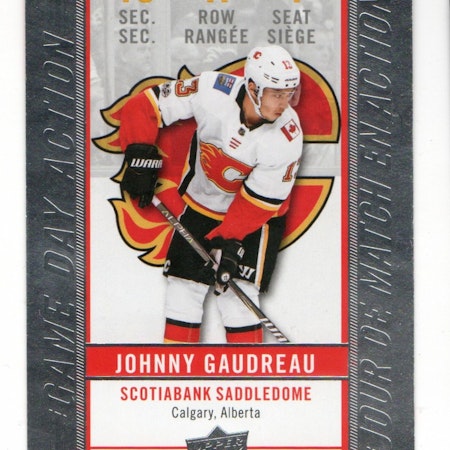 2018-19 Upper Deck Tim Hortons Game Day Action #GDA4 Johnny Gaudreau (10-D2-FLAMES)