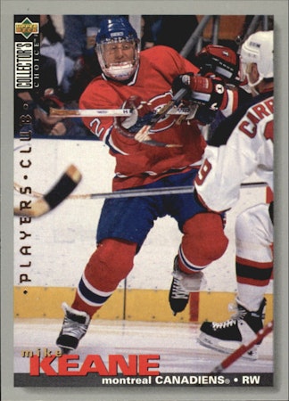 1995-96 Collector's Choice Player's Club #153 Mike Keane (10-Q1-CANADIENS)