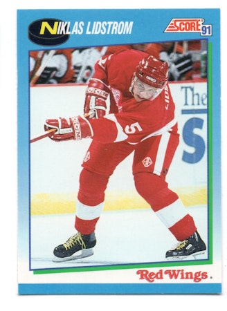 1991-92 Score Canadian English #621 Nicklas Lidstrom RC (15-Q11-REDWINGS)