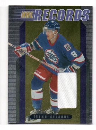2000-01 BAP Ultimate Memorabilia NHL Records #R6 Teemu Selanne (300-Q13-NHLJETS)