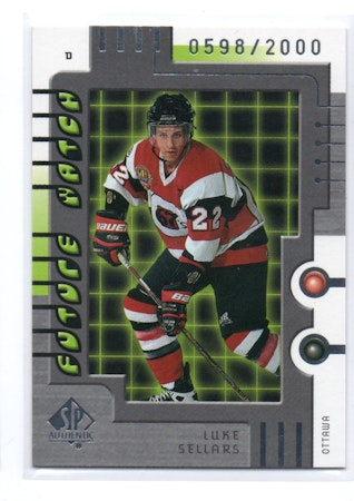 1999-00 SP Authentic #134 Luke Sellars RC (15-C13-OTHERS)