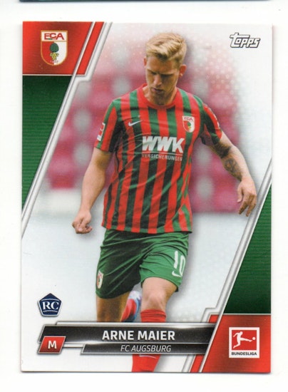 2021-22 Topps Bundesliga #5 Arne Maier RC (10-Q12-AUGSBURG)