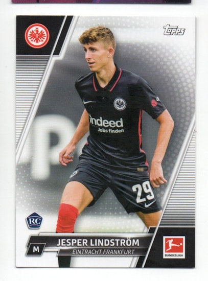 2021-22 Topps Bundesliga #66 Jesper Lindstrom RC (10-Q12-FRANKFURT)