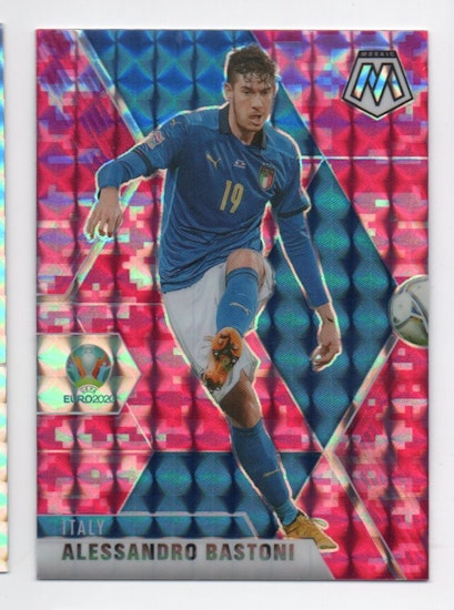 2020-21 Panini Mosaic UEFA Euro Mosaic Camo Pink #132 Alessandro Bastoni (20-R13-ITALY)