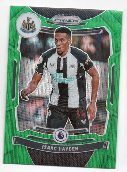 2021-22 Panini Prizm English Premier League Prizms Green Wave #43 Isaac Hayden (20-R13-NEWCASTLE)
