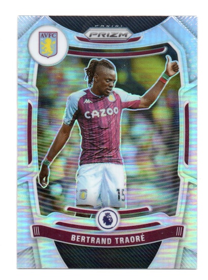 2021-22 Panini Prizm English Premier League Prizms Silver #132 Bertrand Traore (15-R14-ASTONVILLA)