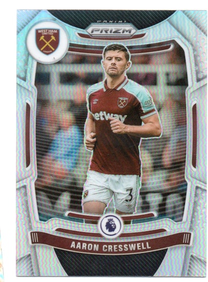 2021-22 Panini Prizm English Premier League Prizms Silver #229 Aaron Cresswell (15-R13-WESTHAM)