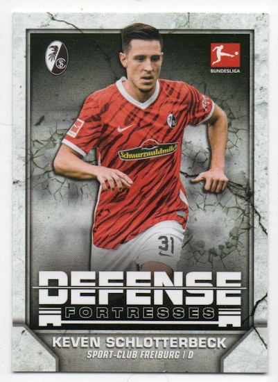 2021-22 Topps Bundesliga Defense Fortresses #DFKS Keven Schlotterbeck (10-C11-FREIBURG)