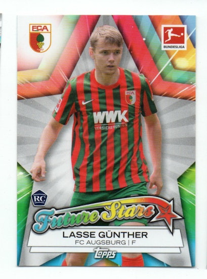 2021-22 Topps Bundesliga Future Stars #FSLG Lasse Gunther (15-R1-AUGSBURG)