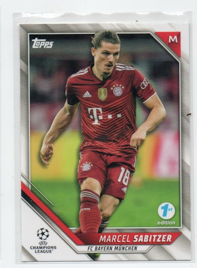 2021-22 Topps UEFA Champions League 1st Edition #38 Marcel Sabitzer (15-B11-BAYERNMUNCHEN)