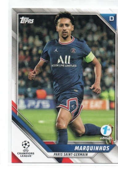 2021-22 Topps UEFA Champions League 1st Edition #171 Marquinhos (10-Q10-PARISSG)